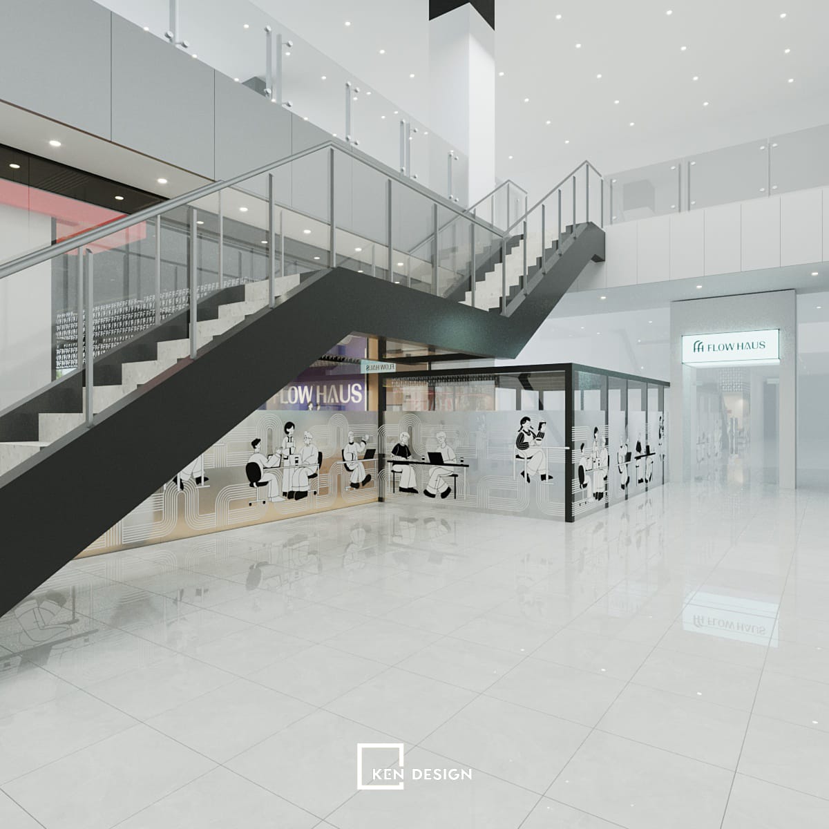 Thiết kế mở rộng quy mô quán cafe coworking Flow Haus